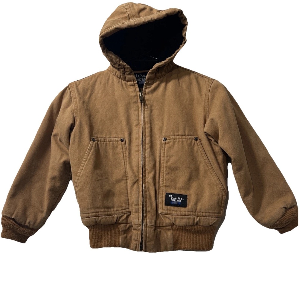 Walls Blizzard Pruf Quilt-Lined Duck Canvas Jacket Youth Small 6-7 (DISTRESSED)